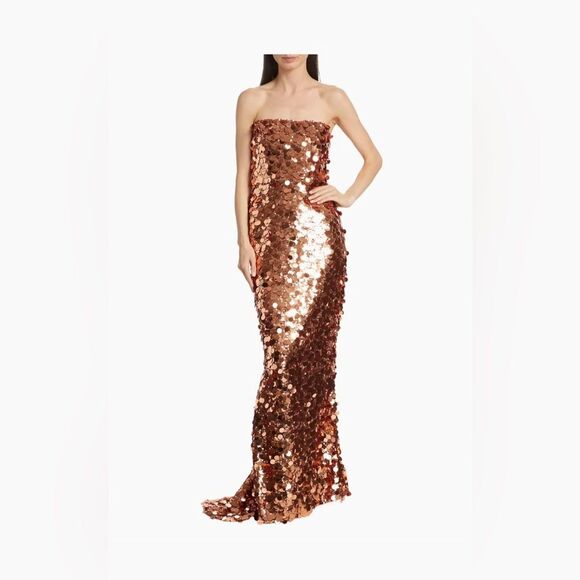 Bronx and Banco Dresses & Skirts - NWOT BRONX AND BANCO Farah Strapless Gold Sequined Gown, XS, M available